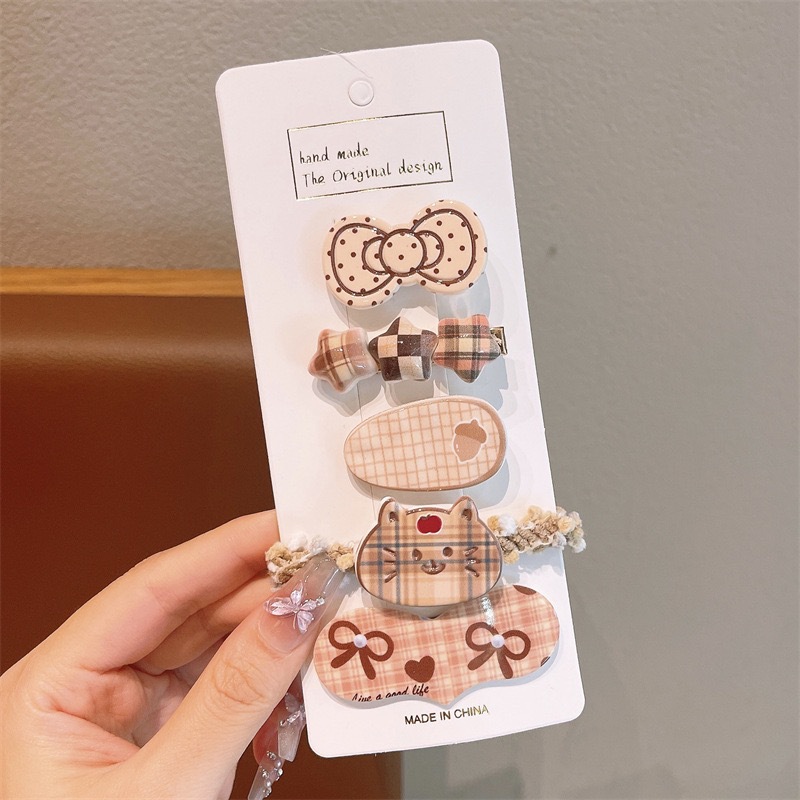 Niña KT clip para el cabello gato niño lindo Hello clip de boca de pato nuevo frente rojo en línea clip para el cabello bebé frange