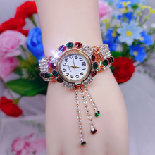 外贸爆款时尚镶钻女式手表跨境时尚满钻腕表韩版合金手镯现货批发