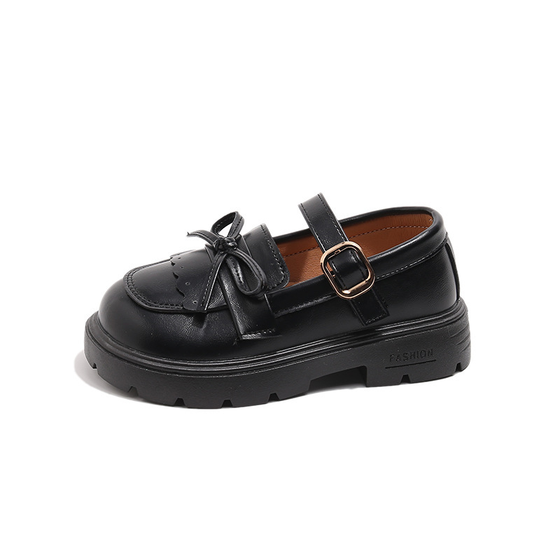 Niñas zapatos de cuero de estilo británico 2026 primavera y otoño nuevos zapatos de suela suave princesa marizhen para niños zapatos casuales de suela gruesa image 5