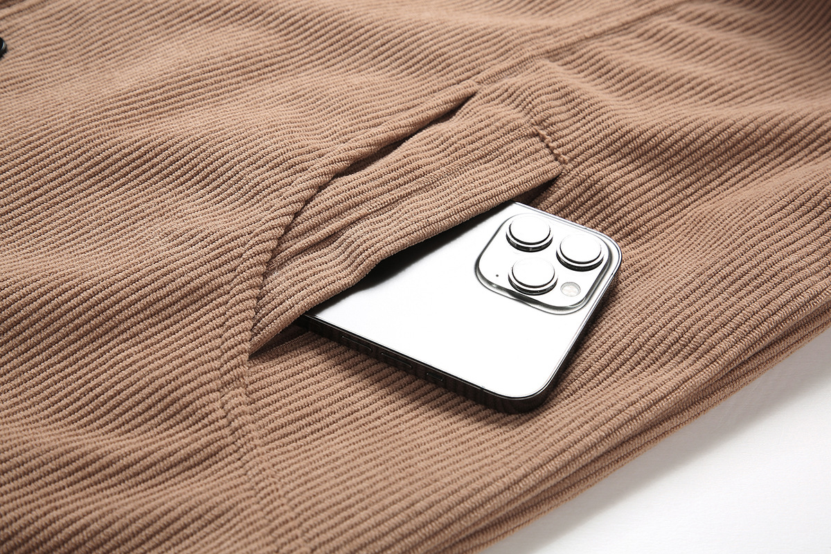 ​​Men's Corduroy Lapel Jacket – Lightweight Spring/Autumn Coat (Off-White/Black/Khaki/Army Green, M-5XL)​​_voghion.com