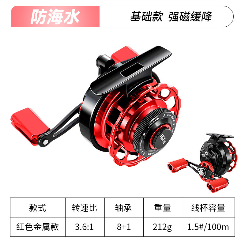 自动排线一键磁力缓降全金属数显计数筏钓轮带泄力筏轮阀杆鱼线轮|undefined