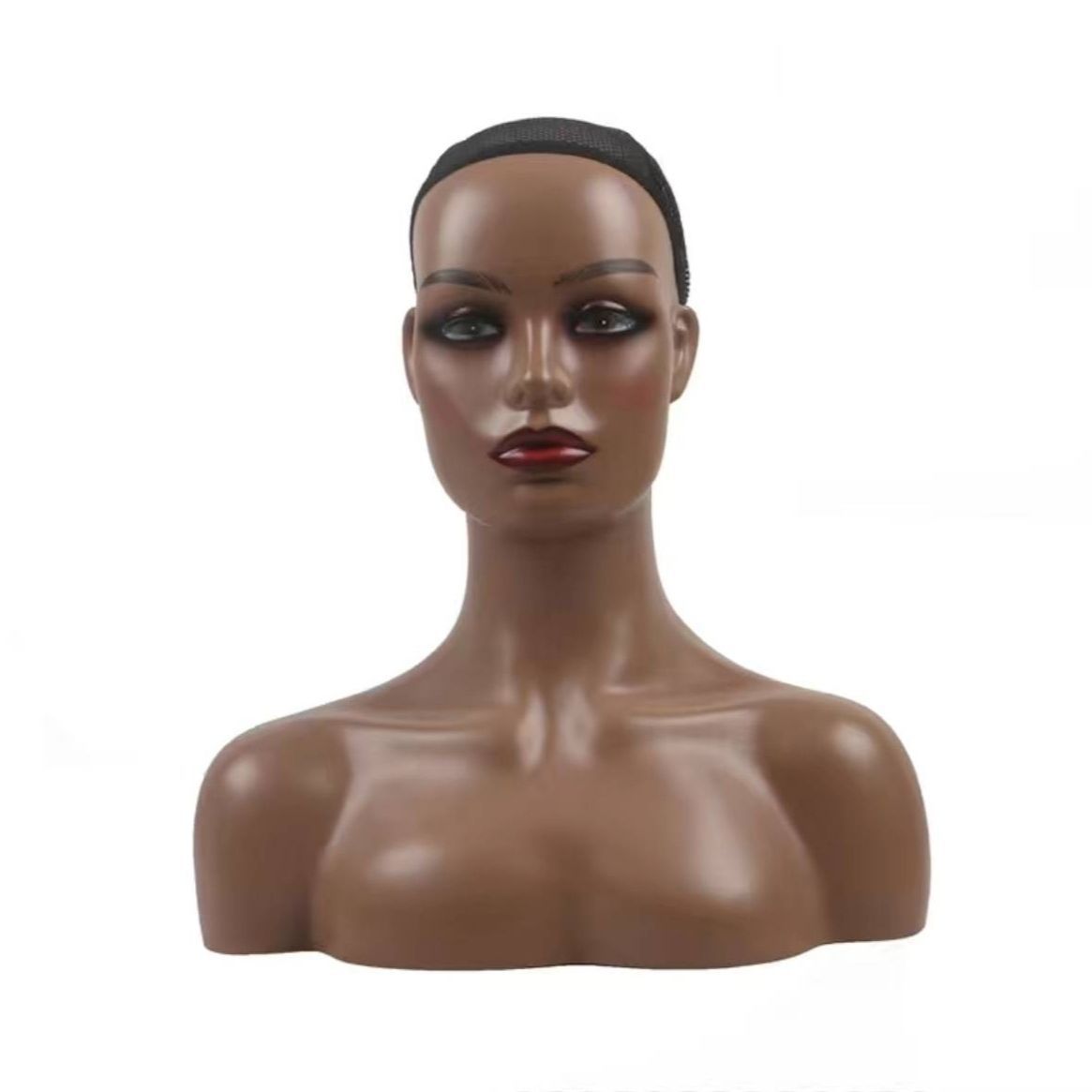 Maniquí Cabeza Femenina para Pelucas y Sombreros de Plástico para Exhibición y Fotografía