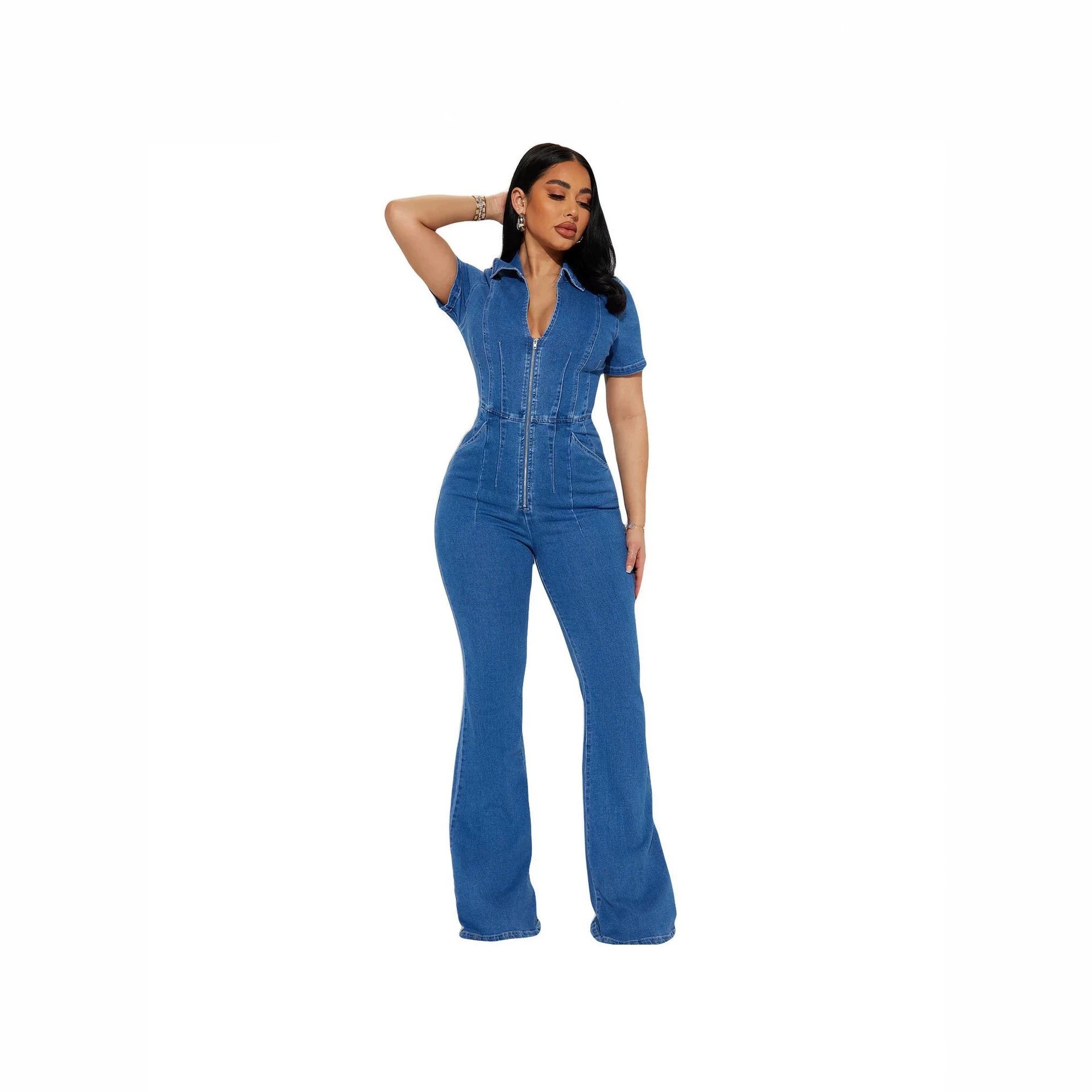 Amazon transfronterizo estilo europeo y americano de moda delgada inins red con el mismo jeans de moda sexy