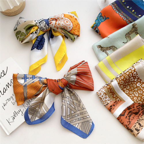 70 silk scarves, small square scarves for women, spring and autumn headscarves, headbands, neck protectors, professional small scarves, versatile fashionable scarves for women