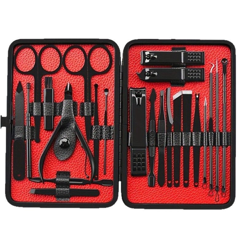Fábrica directa pedicure kit de cortador de uñas portátil doméstico de acero inoxidable pinza de uñas pedicure kit de herramientas de manicuras