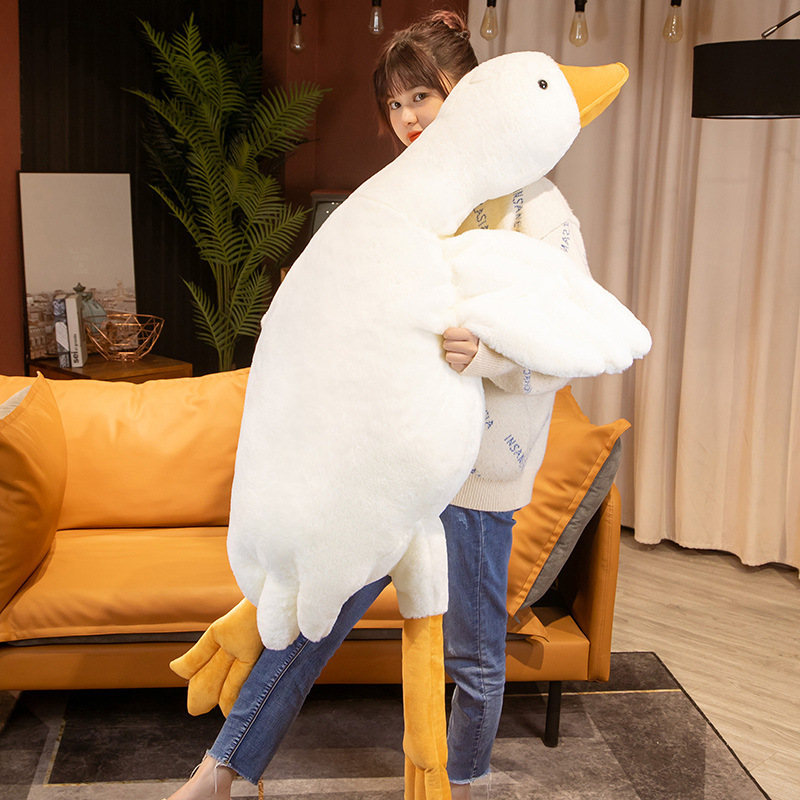大きな白いガチョウ人形ぬいぐるみ枕卸売女の子縫いぐるみ人形ホリデーギフト子供の大きな人形ギフト|undefined