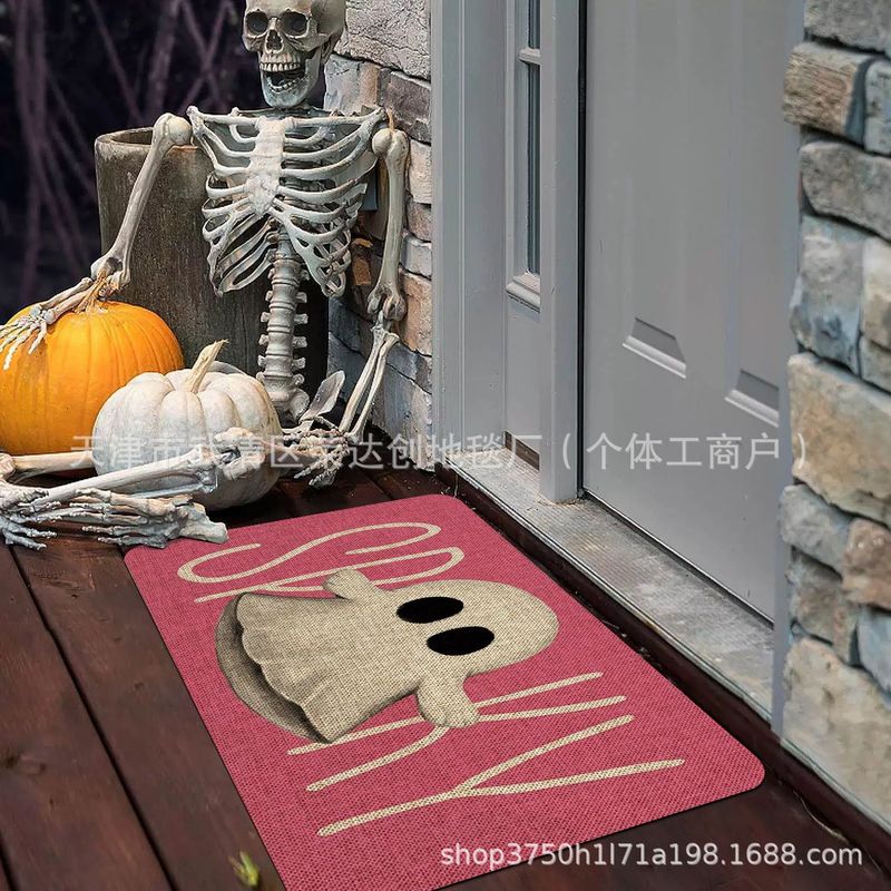 Amazon Temu ハロウィンゴーストフロアマット、汚れにくい玄関ドアマット、バスルーム吸収性フットマット、リビングルーム装飾フロアマット|undefined
