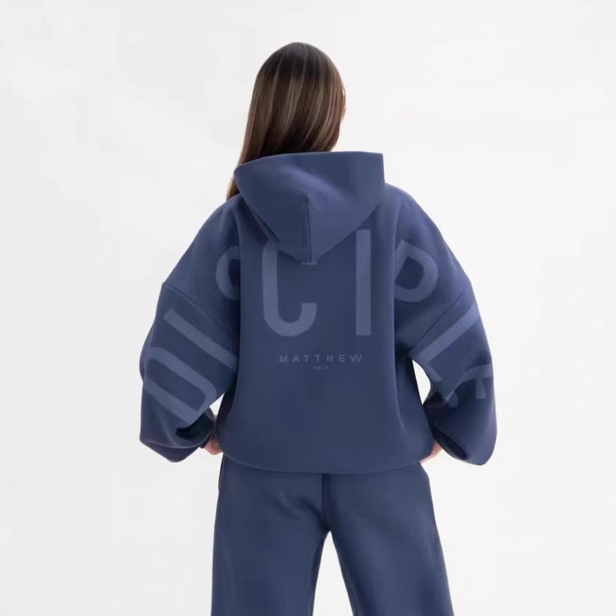 2025 Cross-Border Independent Station New European and American Fashion Versatile Thickened Long-Sleeved Loose Hooded Printed Sweatshirt for Men and Women