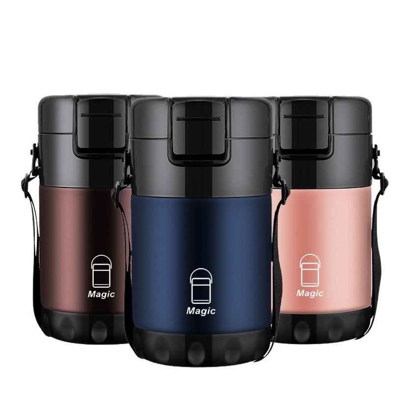 316 Stainless Steel Vacuum Pot Large Capacity Insulation Bucket Three or Four Layers Bento Box Portable Student 304 Insulation Lunch Box