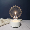 Night light, touch acrylic creative design table lamp, 3D, three colors, Birthday gift