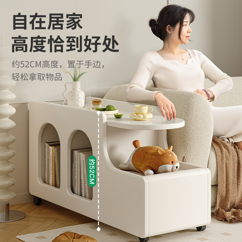 Cream viento móvil mesas de té sofá pequeño gabinete creativo en línea salón lado de varios nórdicos simple carro pequeño