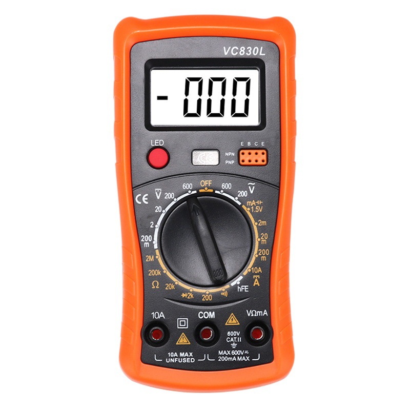 Mini A830L multímetro digital portátil de alta precisión pantalla digital universal correa de retroiluminación electricista instrumento multifuncional