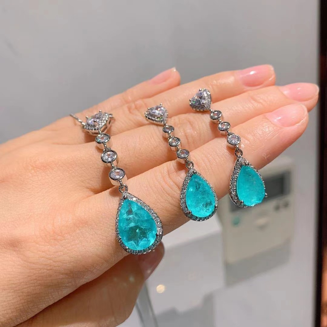 earrings drop-shaped with tassels