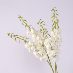 模造花材PU長枝すずらん造花家庭装飾花芸鳳尾糸蘭生け花人工花置物造景