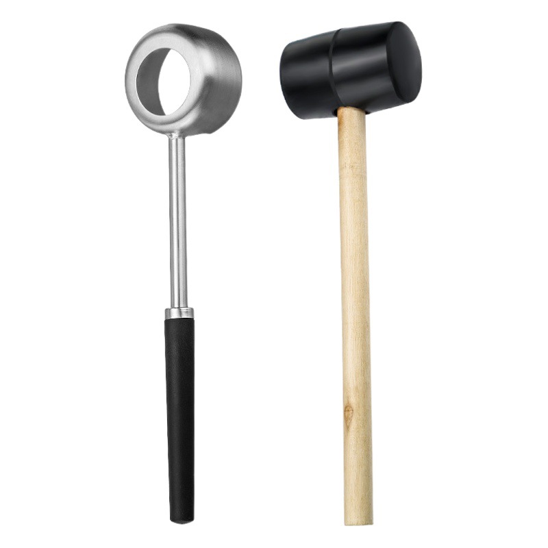 Stainless steel coconut green coconut shell opener meat juice hole opener coconut shredded coconut opener set tool