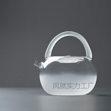 【6928人收藏】雲霧玻璃燒水壺泡茶專用提梁手工 功夫泡茶器 電陶