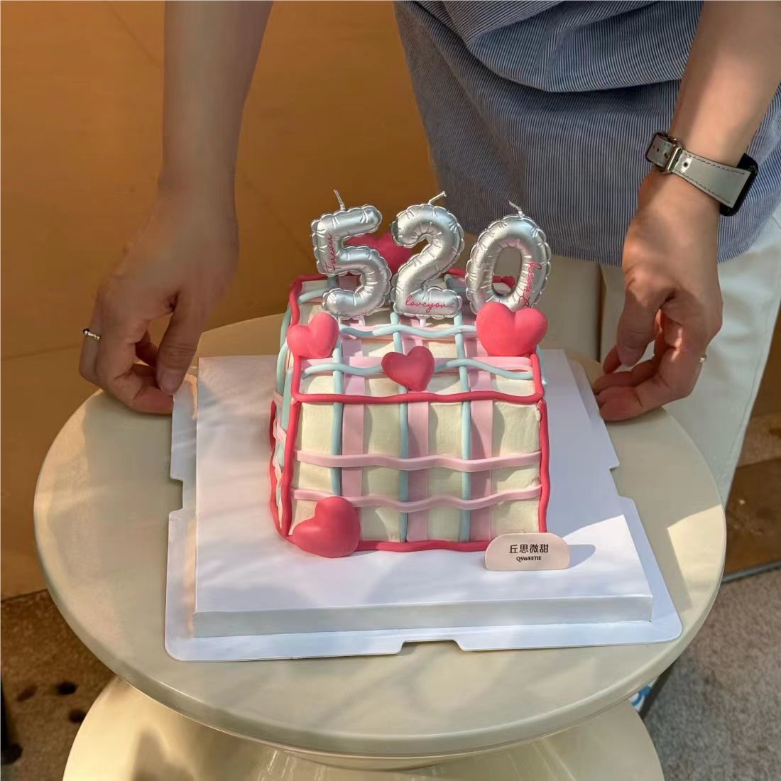 520 globo del día de San Valentín vela digital plateada decoración de pastel confesión pareja aniversario vacaciones complemento de horneado