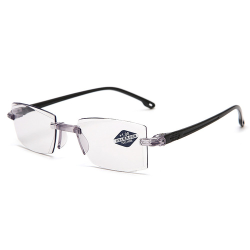 Bifocal reading glasses for viewing far and near, fashionable reading glasses for middle-aged and elderly people, anti-blue light glasses for business