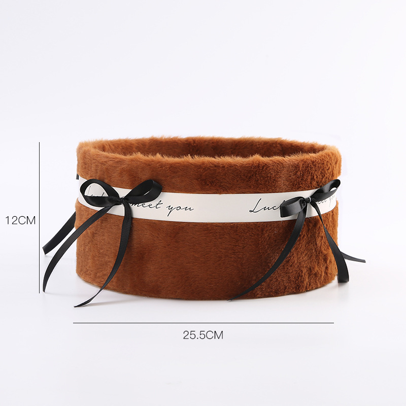 Nuevo otoño y invierno de cordier de siete colores caja de flores de peluche buena suerte paquete de flores frescas abrazar barril caja de regalo flor DIY material