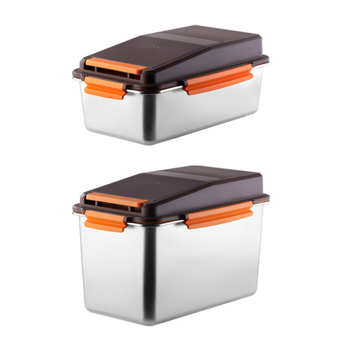 304 stainless steel rice bucket household insect-proof and moisture-proof sealed bucket food-grade large-capacity storage bucket high-end rice cylinder