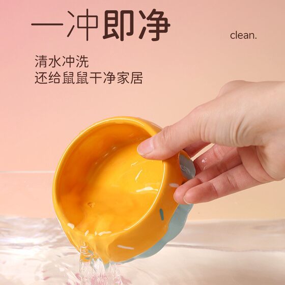 It is suitable for small hamster ceramic suit supplies wholesale golden bear to avoid drinker pet splash cute food basin