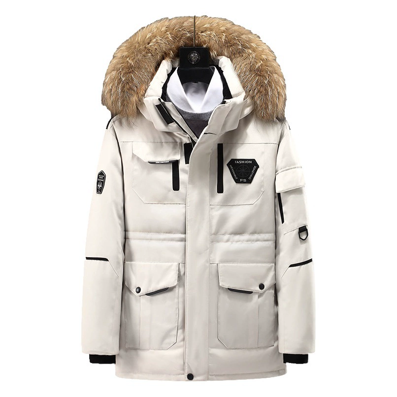 Новая зимняя куртка-пуховик 2025 года для мужчин и женщин, уличная, средней длины, в стиле курток для бега, корейская версия, модная парная модель.