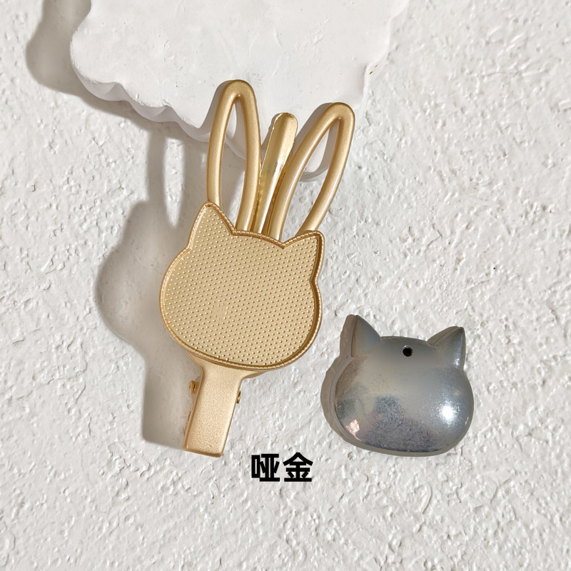 亿簪饰品diy国风宋锦发夹底托 中秋节兔子发夹带盖宋锦材料新款|undefined
