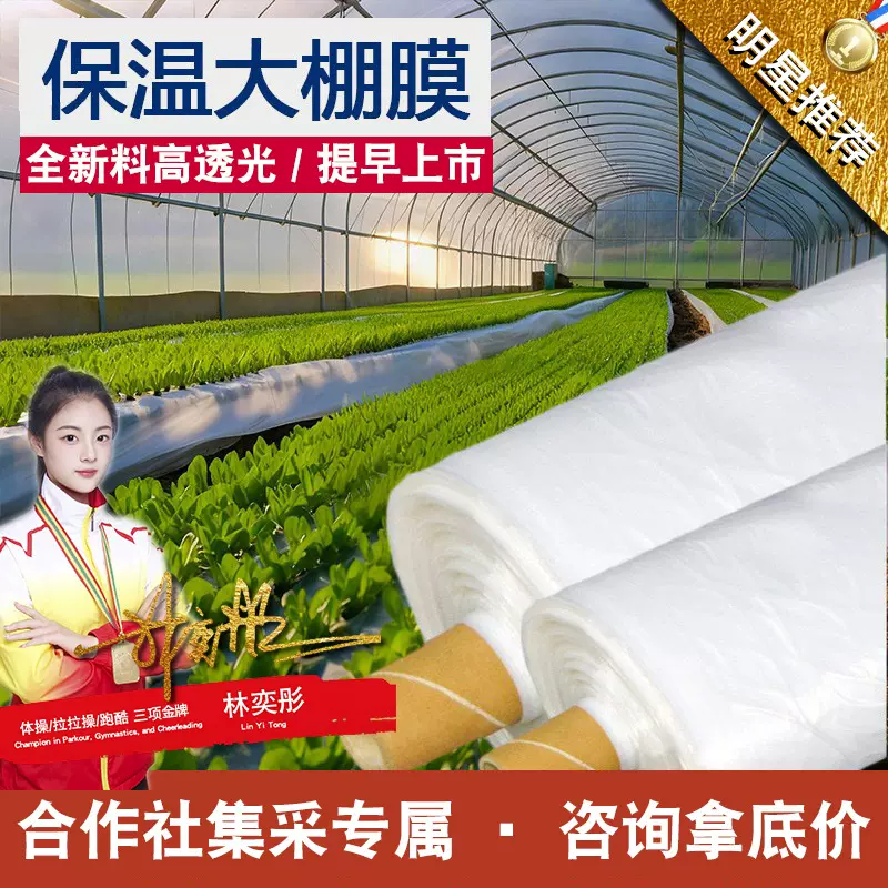 大棚塑料膜农用筒膜聚乙烯防水农膜透明塑料布防雨薄膜保温大棚膜