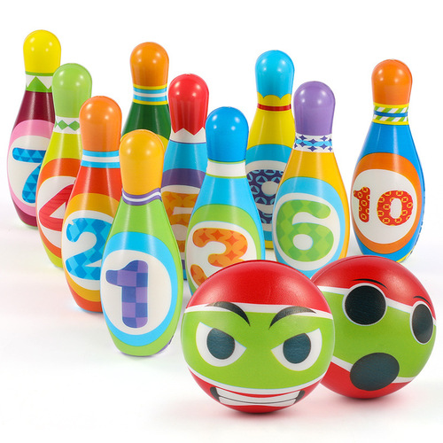 Children's bowling toy set 2 indoor kindergarten parent-child sports ball games 3-year-old boys and girls toys educational