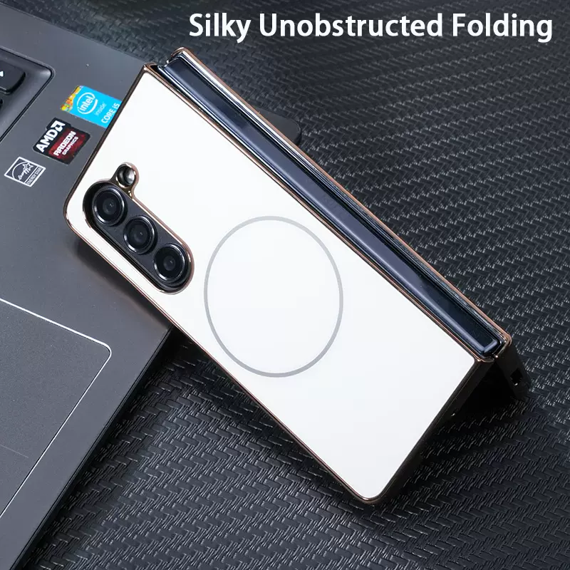 适用于三星ZFold5手机壳磁吸全包壳膜一体ins风防指纹防摔保护套