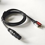 卡农母转双RCA公 Y型线 三芯XLR母转双莲花公调音台功放音频线