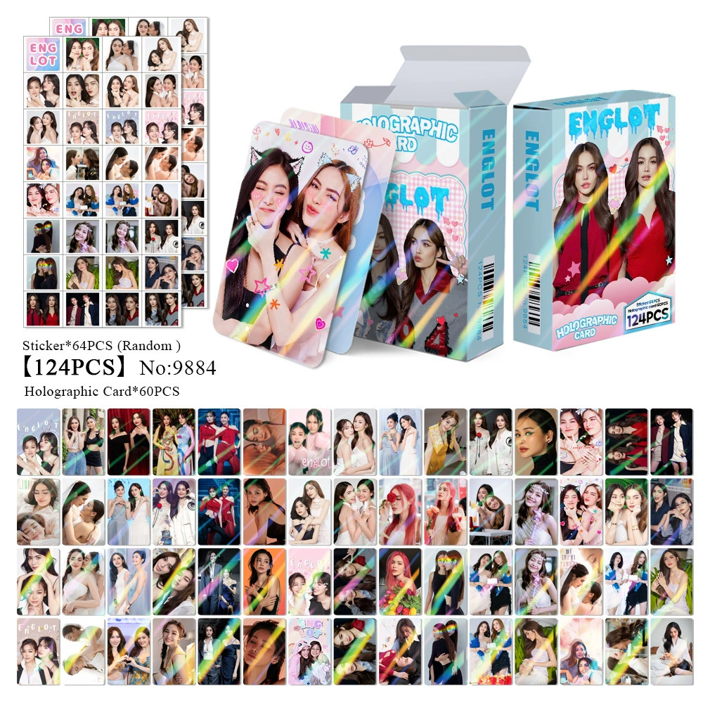 New Model Exclusively for Foreign Trade: 124 Holographic Cards, Total Chain Gidle Str Bptwice Celebrity Merchandise Lomo Small Cards