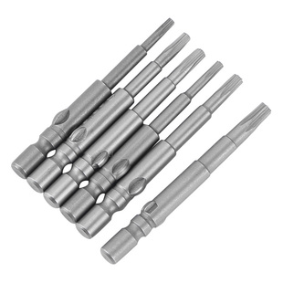S2 Steel 800 Electric Batch Solid Plum Blossom Bit 4mm Plum Blossom Electric Screwdriver Bit with Hole Six-Star Bit 40mm