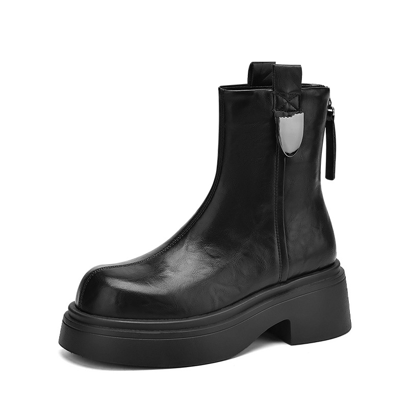 Damen Martin Stiefel Mit Dicker Sohle Und Warmem Futter_voghion.com