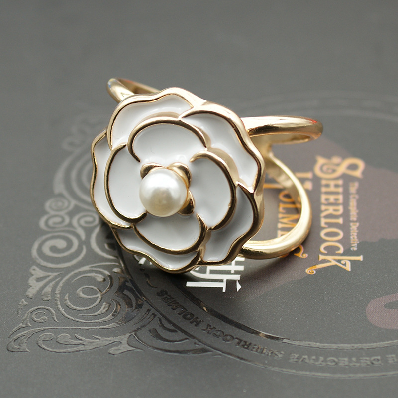 De gama alta de seda bufanda hebilla Camelia de doble uso de la decoración grande bufanda chal hebilla abrigo cinturón hebilla de joyería en la acción al por mayor