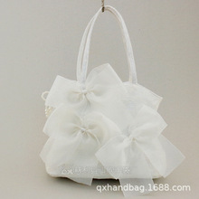 【现货】复古蕾丝网纱蝴蝶结仙女包 手提包 礼服包 QX21028