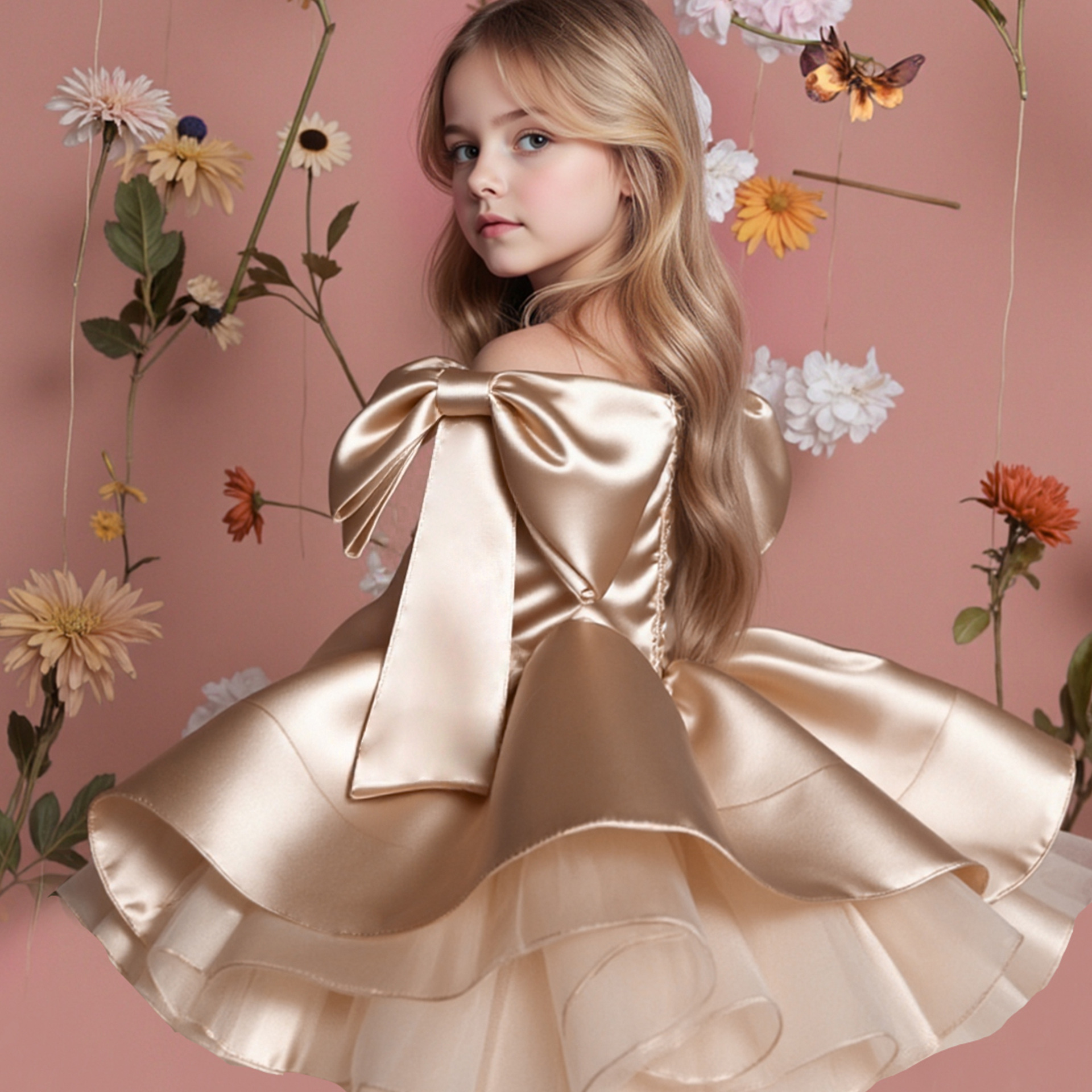 (Cross-border trading), children's Christmas wedding dress, skirt, piano performance costume, small princess costume, European style, Birthday gift 2