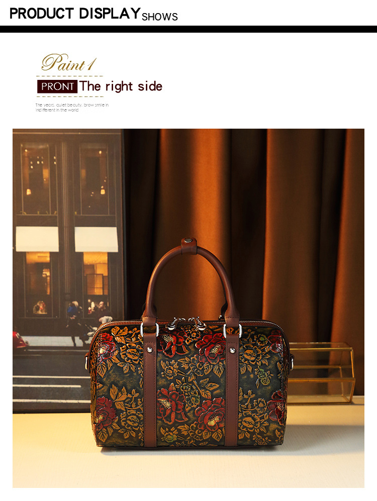 Elegant Retro Embossed Shoulder Bag For Women Large Capacity_voghion.com