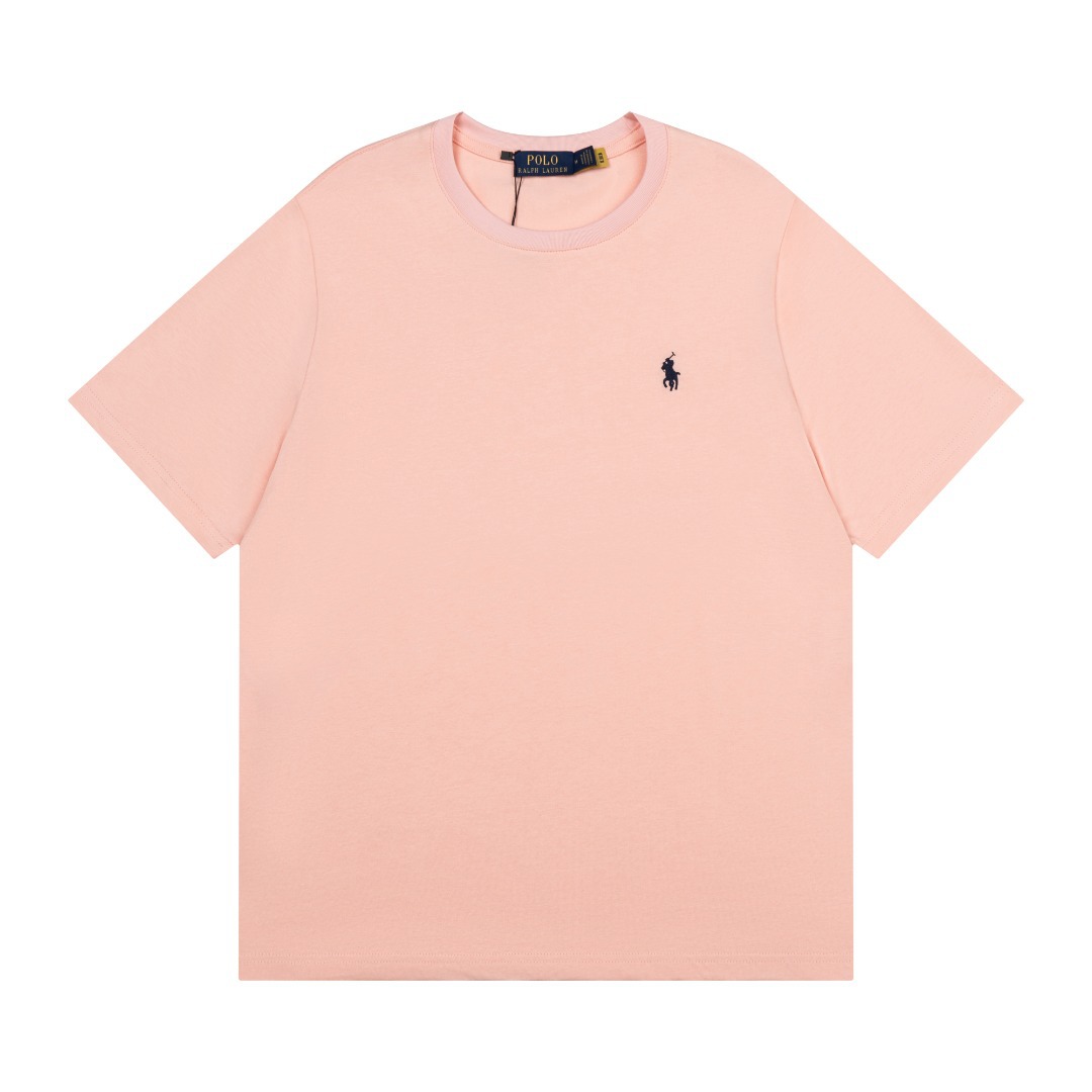 2026 In-Stock Rl Ralph Lauren Logo Embroidered Round Neck Short-Sleeve T-Shirt Versatile Casual Unisex Style Supports Dropshipping