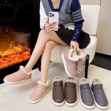 防水包跟棉拖鞋女款秋冬款2025新款加绒加厚保暖外穿棉鞋女雪地靴