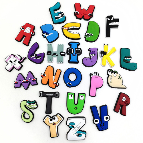 26 Letter Legend Game Cute Hole Shoes Decorative Button Cartoon Shoe Accessories DIY Versatile Matching