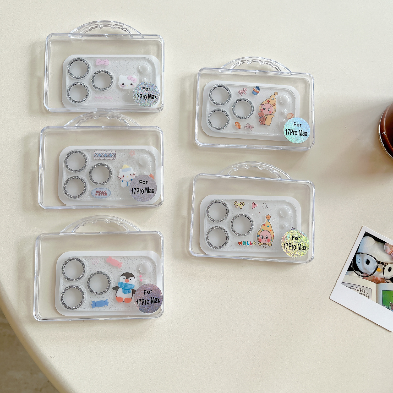 Popular Cartoon Kt Cat Star Man Suitable for Apple 17 Promax Mobile Phone Lens Film Iphone17Pro Double Layer