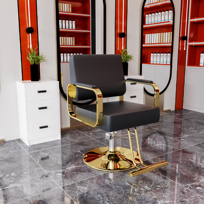 Silla de peluquería silla de belleza silla de elevación de red roja silla de corte de pelo de acero inoxidable silla de corte de pelo