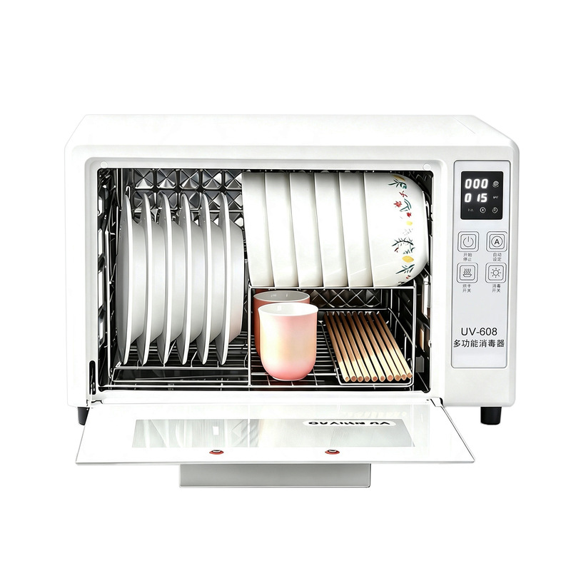 Large-capacity ultraviolet tableware disinfection cabinet with drying and draining functions, suitable for home and cafeteria use, high-temperature sterilization for chopsticks Large-capacity ultraviolet tableware disinfection cabinet with drying and draining functions, suitable for home and cafeteria use, high-temperature sterilization for chopsticks