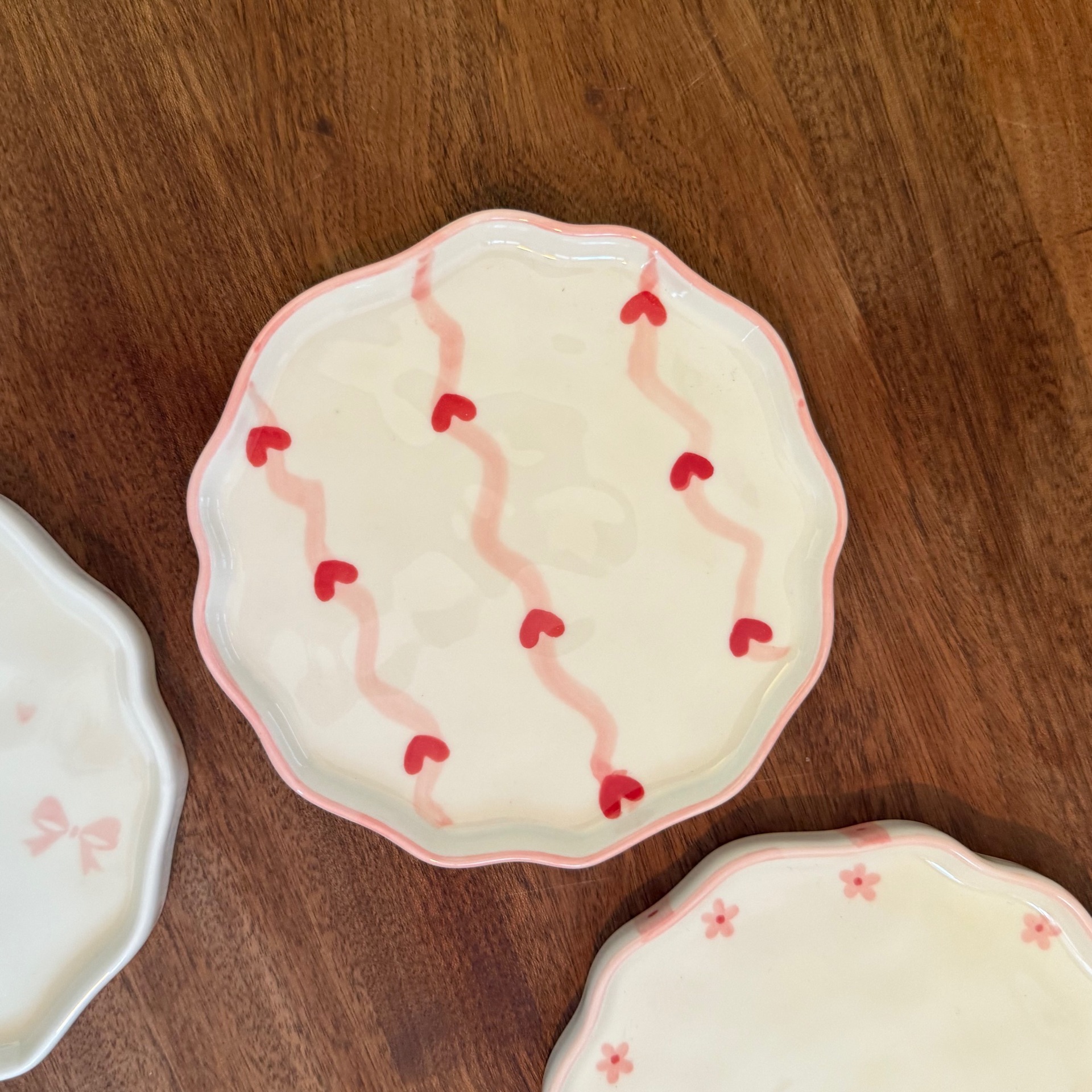 Navidad francesa retro pinza de mano pura pintada a mano taza de café de cerámica plato de alto valor plato de postre de té de la tarde