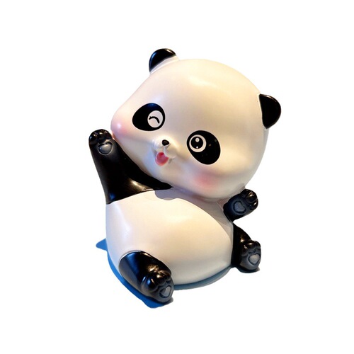 Cute panda rolling cartoon doll car ornaments home decoration desktop ornaments resin crafts small gifts