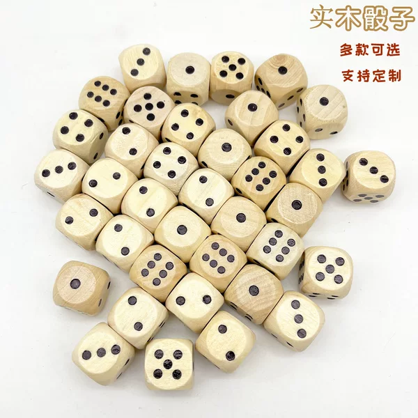 Point Dice 16mm Wooden Wine Order Colorful Dice Mahjong Dice Party Entertainment Rock Paper Scissors Dice