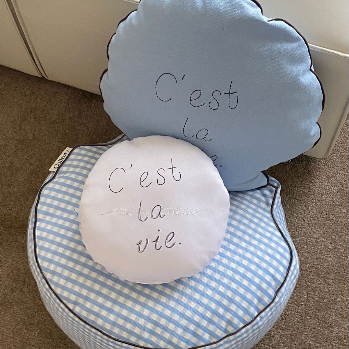 Ins Style Shell Embroider Canvas Pillow Bedroom Living Room Home Sofa Decorative Pillow Car Lumbar Support