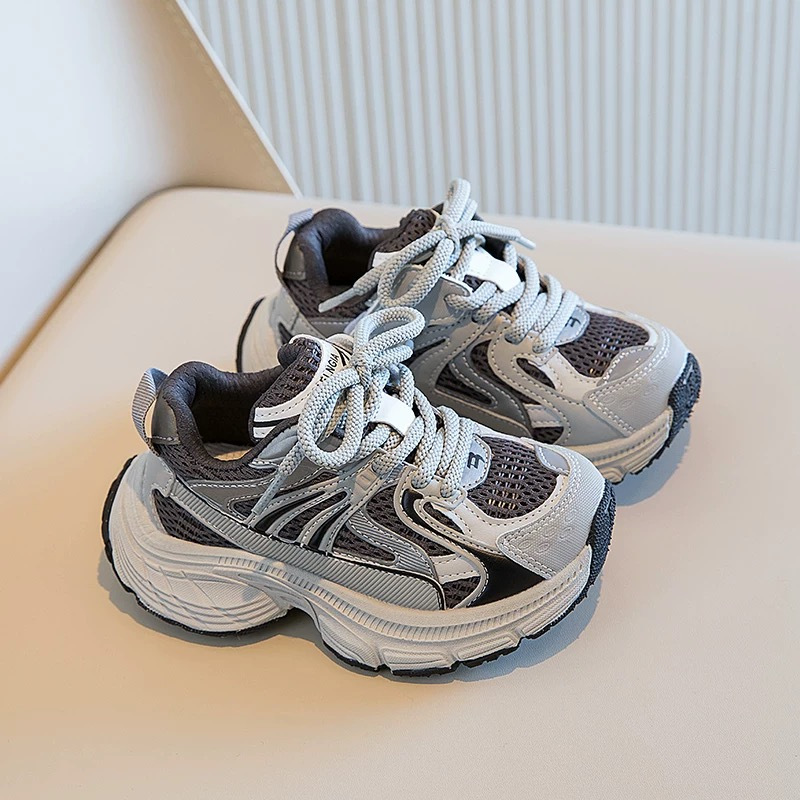 Girls' Sports Shoes 2025 Spring and Autum New Kidsren's Dad Shoes Boys' Breathable Casual Shoes Mesh Running Shoes