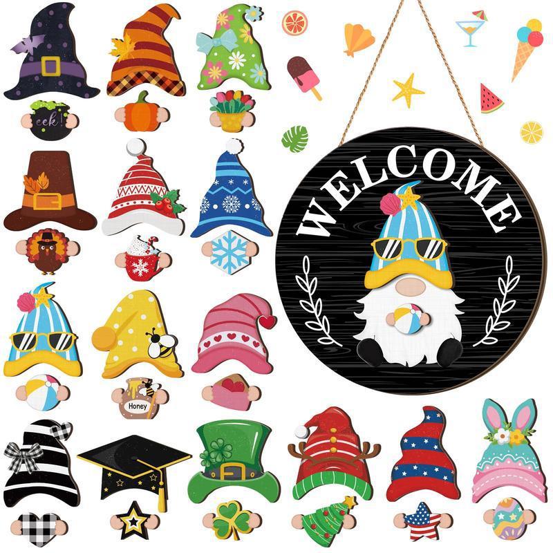 Christmas Halloween 35pcs Interchangeable Welcome Sign|undefined